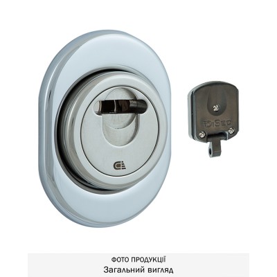 Протектор DISEC MAGNETIC_3G 3GDM LEVER_KEY OVAL 15мм Хром_полірований 3клас 3KEY Протектор DISEC MAGNETIC_3G 3GDM LEVER_KEY OVAL 15мм Хром_полірований 3клас 3KEY