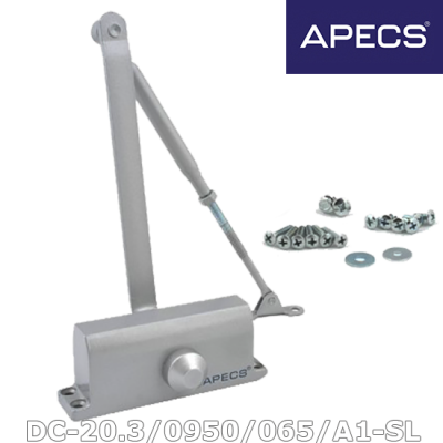 Дотягувач дверей Apecs DC-20.3 / 0950/065-A1-SL (40-65 кг) срібло 