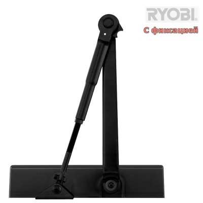 Доводчик Ryobi DS-2055V BC черный с фиксацией (от 80 до 100 кг) Доводчик Ryobi DS-2055V BC черный с фиксацией (от 80 до 100 кг)