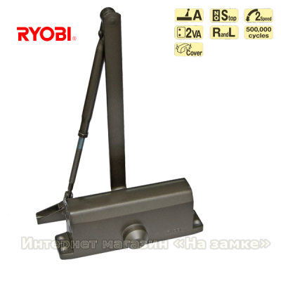 Доводчик дверей Ryobi 9903 STD BR бронза Доводчик дверей Ryobi 9903 STD BR бронза
