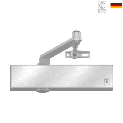 Доводчик ECO Schulte TS-20 RAL 9006 срібло 