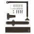 Дотягувач дверей Sherlock F8300 до 150 кг RAL8019 коричневий Дотягувач дверей Sherlock F8300 до 150 кг RAL8019 коричневий