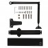 Дотягувач дверей Sherlock F8300 до 150 кг RAL9005 чорний Дотягувач дверей Sherlock F8300 до 150 кг RAL9005 чорний