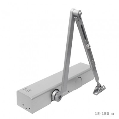 Дотягувач дверей Sherlock F8300 до 150 кг сірий RAL9006 Дотягувач дверей Sherlock F8300 до 150 кг сірий RAL9006