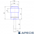 Упор дверной Apecs DS-0014-CR хром Упор дверной Apecs DS-0014-CR хром