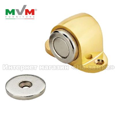 Дверний упор із магнітом MVM M 30 SB матове золото Дверний упор із магнітом MVM M 30 SB матове золото