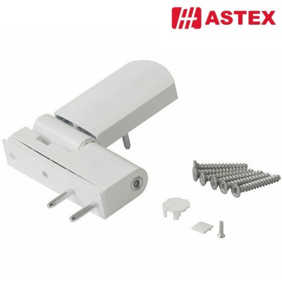 Петля для металопластикових дверей Astex AT 27 білого кольору Петля для металопластикових дверей Astex AT 27 білого кольору