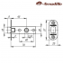 Защелка Armadillo LH 220-45-25 GP золото