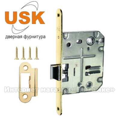 Защелка врезная USK 70x50 WC PB