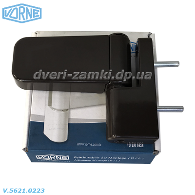 Петлі 3D VORNE 105 RAL 8019 коричневі Петлі 3D VORNE 105 RAL 8019 коричневі