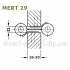 Петля барна для маятникових дверей MERT 29 Nikel (75 мм)