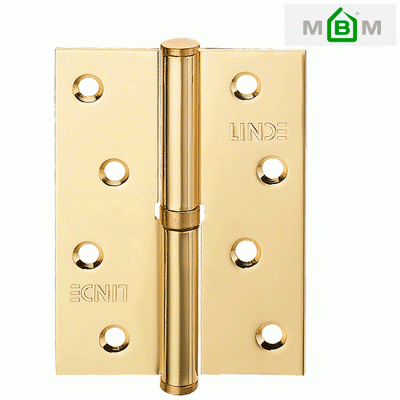 Петлі для міжкімнатних дверей Linde (MVM) H-100 PB полірована латунь Петлі для міжкімнатних дверей Linde (MVM) H-100 PB полірована латунь