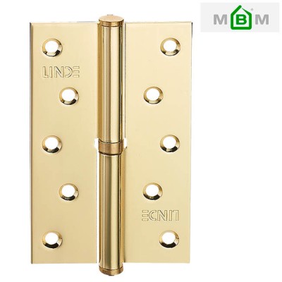 Петлі для міжкімнатних дверей Linde (MVM) H-120 колір PB полірована латунь