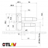 Петля 2-х штирева Otlav D13 CG030 Петля 2-х штирева Otlav D13 CG030