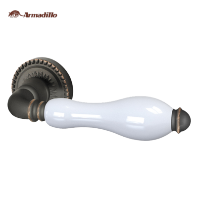 Дверные ручки Armadillo Silvia CL1 ABL-18/WP-109 Темная медь/белый фарфор