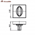 Ручка поворотная Armadillo WC-BOLT BK6-USQ-SN-3 матовый никель