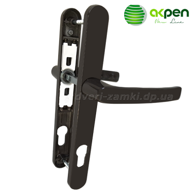 Натискний гарнітур Akpen 28x85x195 колір коричневий RAL 8019 Натискний гарнітур Akpen 28x85x195 колір коричневий RAL 8019