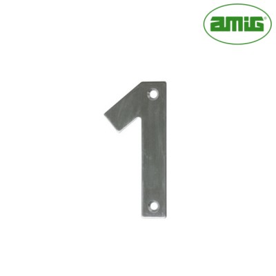 Amig Цифра на двері "1" нержавіюча сталь 