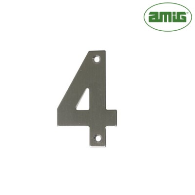 Amig Цифра на двері "4" нержавіюча сталь 