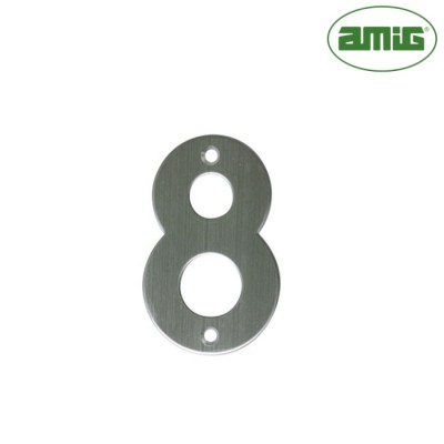 Amig Цифра на двері "8" нержавіюча сталь 