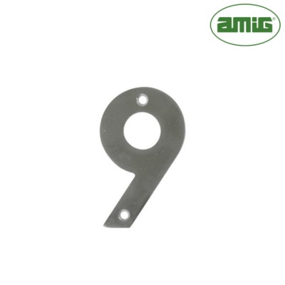 Amig Цифра на двері "9" нержавіюча сталь 