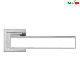 Дверні ручки Linde DIPLOMAT A-2015 MC+White матовий хром