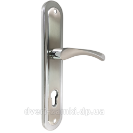 Дверні ручки на планці Imperial Bravo 85-0423 SN/CP
