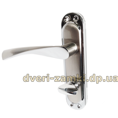 Дверні ручки на планці із фіксатором PUNTO Corona STL KWC 62mm SN/CP 