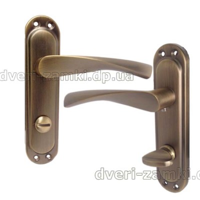 Дверні ручки на планці із фіксатором PUNTO Corona STL KWC 62mm AB