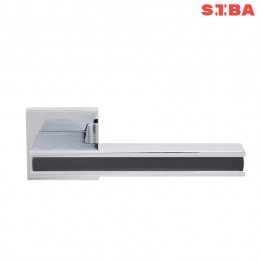 Ручки SIBA Prizma E06 0-66-07 хром із чорною вставкою Ручки SIBA Prizma E06 0-66-07 хром із чорною вставкою