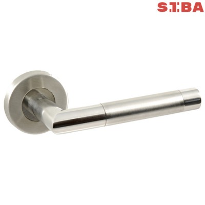 Дверные ручки Siba Paris SS01 0-22-07 из нержавеющей стали с никелированной вставкой Дверные ручки Siba Paris SS01 0-22-07 из нержавеющей стали с никелированной вставкой