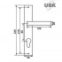Дверные ручки USK A-85-048 черный матовый