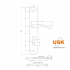 Ручки на планке USK 85-112 CP Ручки на планке USK 85-112 CP