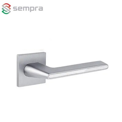 Дверні ручки Sempra H-30118-A-CRS/W матовий хром з білою вставкою Дверні ручки Sempra H-30118-A-CRS/W матовий хром з білою вставкою