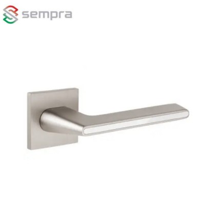 Дверні ручки Sempra H-30118-A-NISM/W матовий нікель з білою вставкою