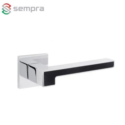 Дверні ручки Sempra H-30120-A-CR/W хром з чорною вставкою Дверні ручки Sempra H-30120-A-CR/W хром з чорною вставкою