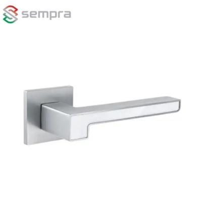 Дверні ручки Sempra H-30120-A-CRS/W матовий хром з білою вставкою Дверні ручки Sempra H-30120-A-CRS/W матовий хром з білою вставкою