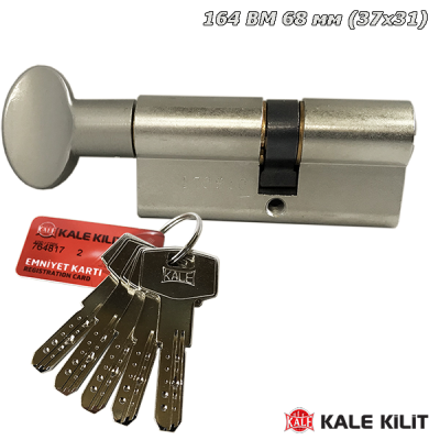Циліндр Kale 164 BM/68 (26x10x32) ключ-вертушка нікель