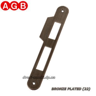 Ответная планка AGB B010002122 Yale Centro AB бронза с ровн отб 13 мм. код 30790 Ответная планка AGB B010002122 Yale Centro AB бронза с ровн отб 13 мм. код 30790