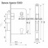 Врізний замок Apecs 5300 AB бронза