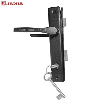 Замок на калитку Jania Z076 90/22 с черными ручками Замок на калитку Jania Z076 90/22 с черными ручками