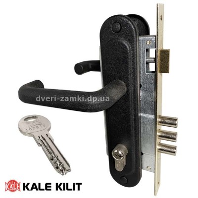 Замок Kale 152 3MR 45 мм із ручками Аріко Труба чорного кольору Замок Kale 152 3MR 45 мм із ручками Аріко Труба чорного кольору
