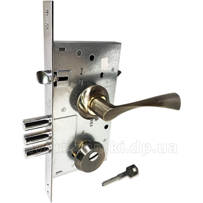 Замок Kale Monoblock 252 R с ручками Armadillo Corona AB бронза Замок Kale Monoblock 252 R с ручками Armadillo Corona AB бронза