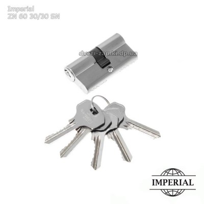 Циліндровий механізм Imperial ZN 60 мм (30/30) SN ключ/ключ