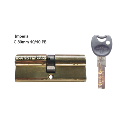 Цилиндр Imperial C 80 mm (40/40) PB Цилиндр Imperial C 80 mm (40/40) PB