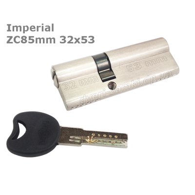 Циліндровий механізм Imperial ZC 85мм 32x53 SN матовий нікель Циліндровий механізм Imperial ZC 85мм 32x53 SN матовий нікель