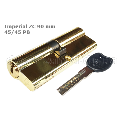 Циліндровий механізм Imperial ZC 90 мм 45x45 PB ключ/ключ Циліндровий механізм Imperial ZC 90 мм 45x45 PB ключ/ключ