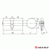 Циліндр Kale 164 SM/90 (35x10x45) нікель Циліндр Kale 164 SM/90 (35x10x45) нікель