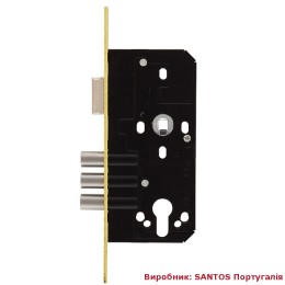 Замок врізний SANTOS 1-WAY DIN 990 PB UNIV BS50мм 90мм SP