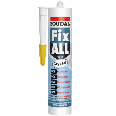 Прозрачный клей-герметик Soudal Fix-ALL Crystal